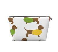 Fêtes de Chiens teckels, Trousse de Toilette Trousse de Maquillage Sac à cosmétiques Trousse de Toilette de Voyage Portable