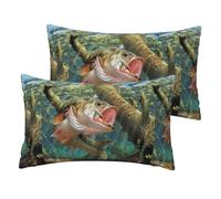 Fêtes imprimées de Poissons,Housse de Coussin décorative en Polyester, Douce, 30 x 50 cm