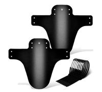 FETESNICE Garde-Boue de vélo de Montagne réglable, Compatible Avant et arrière, s'adapte aux Tailles de Roues 26 ", 27,5", 29 ", Grande Taille et Fat Bike, 2 pièces (Noir)