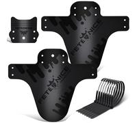 FETESNICE Garde-Boue de vélo de Montagne réglable, Compatible Avant et arrière, s'adapte aux Tailles de Roues 26 ", 27,5", 29 ", Grande Taille et Fat Bike, 2 pièces (Noir-M)