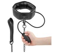 Fétiche - collier gonflable avec laisse (noir)