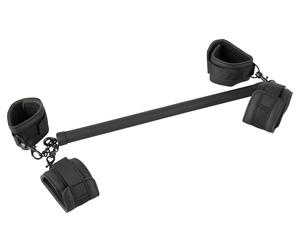 Fetish - barre d'attache simili cuir - set 6 pièces - noir