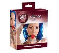 Fetish Collection Bâillon en Optique de Ball de Golf Noir/Rouge Diamètre 4 cm