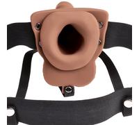 Fetish fantasy series - harnais réglable pénis réaliste avec testicules rechargeables et vibrateur 15 cm