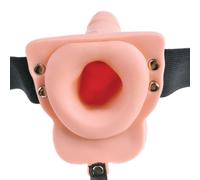 Fetish fantasy series - harnais réglable télécommande pénis réaliste avec testicules rechargeables et vibrateur 15 cm