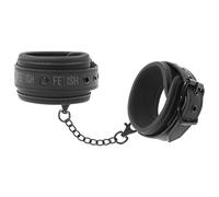 FETISH SUBMISSIVE BONDAGE - Chevilles en Cuir Végétalien avec Doublure en Noprène