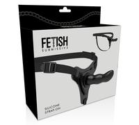 Fetish submissive harness - silicone noir point g 16 cm