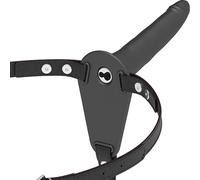 FETISH SUBMISSIVE HARNESS - Vibrateur Silicone Noir 15 Cm