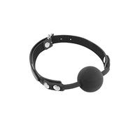 Fetish Tentation Bâillon Boule Silicone Noir Réglable