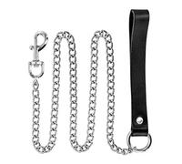 Fetish Tentation Premium Laisse Métal Poignée Cuir 115 cm