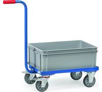 Fetra Chariot à poignée avec caisse en plastique 250kg de charge KF4