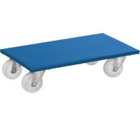 fetra Chariot de transport avec plate-forme en contreplaqué 500 kg de capacité de charge bleu