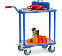 Fetra Chariot de transport KF 33 1164 2 étagères en bois 600x450mm