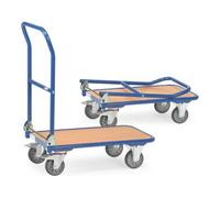 fetra Chariot pliable en acier fetra KW 11 charge max. 250kg, roues à bandage TPE, dossier rabattable Quantité:1