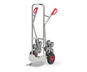 fetra Diable à marches en aluminium fetra 1327, étoile à 5 roues - capacité de charge 200 kg, bavette 25x32 cm Quantité:1