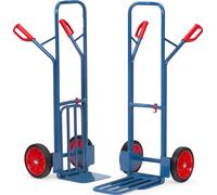 Fetra Diable en tube d'acier avec pelle pliante, hauteur 1300mm, avec pneus pleins