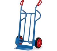 Fetra Diable en tube d'acier avec pneus pleins hauteur 1200mm, bavette 150x450mm