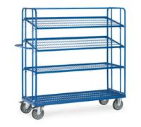 fetra fetra Chariot à plateaux 4496 avec 4 plateaux - charge max. 500kg Pneus TPE Quantité:1