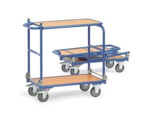 fetra fetra Chariot pliant KW 4, capacité de charge 250kg, pneus TPE, 2 arceaux rabattables, plate-forme de table rabattable Quantité:1