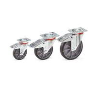 fetra fetra Roulette pivotante avec frein 200 x 40 mm - force 250 kg Quantité:1