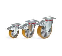 fetra fetra Roulette pivotante avec frein 200 x 50 mm - force 350 kg Quantité:1
