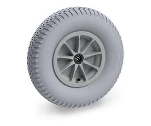 fetra Roue gonflable Fetra 400 x 100 mm 4 PR bloc, bleu gris Quantité:1