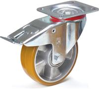 Fetra Roulette pivotante en polyuréthane avec frein, 160x50 mm Dimensions de la roue