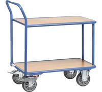 fetra Servante 3 plateaux barre de poussée,(L)1.000 x (P)700mm expédition par transporteur