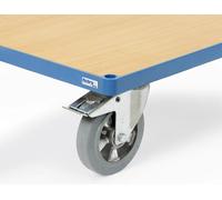 Fetra Transportgeräte Pneus bleu-gris Supplément a roues 125mm, 12855