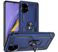 FETRIM Coque pour Galaxy A51 5G, Étui Antichoc Cover Anti Housse avec Bague Rotatif Support pour Samsung Galaxy A51 5G Bleu Marin