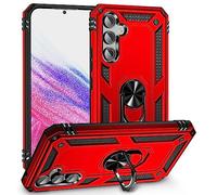FETRIM Coque pour Galaxy A54, Étui Antichoc Cover Anti Housse avec Bague Rotatif Support pour Samsung Galaxy A54 Rouge