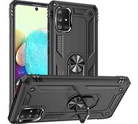FETRIM Coque pour Galaxy A71 5G, Étui Antichoc Cover Anti Housse avec Bague Rotatif Support pour Samsung Galaxy A71 5G/A91/S10 Lite/M80S Noir