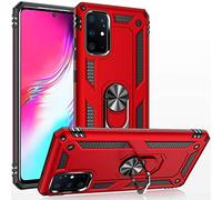 FETRIM Coque pour Galaxy S20 Plus, Étui Antichoc Cover Anti Housse avec Bague Rotatif Support pour Samsung Galaxy S20 Plus/S20+ 5G Rouge