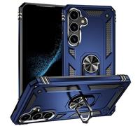 FETRIM Coque pour Galaxy S24 Plus, Étui Antichoc Cover Anti Housse avec Bague Rotatif Support pour Samsung Galaxy S24 Plus Bleu Marin