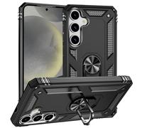 FETRIM Coque pour Galaxy S25 Plus, Étui Antichoc Cover Anti Housse avec Bague Rotatif Support pour Samsung Galaxy S25 Plus Noir