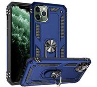 FETRIM Coque pour iPhone 11 Pro, Étui Antichoc Cover Anti Housse avec Bague Rotatif Support pour Apple iPhone 11 Pro Bleu Marin