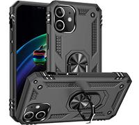 FETRIM Coque pour iPhone 12 Mini, Étui Antichoc Cover Anti Housse avec Bague Rotatif Support pour Apple iPhone 12 Mini Noir