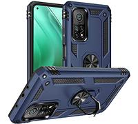 FETRIM Coque pour Xiaomi Mi 10T 5G, Étui Antichoc Cover Anti Housse avec Bague Rotatif Support pour Xiaomi Mi 10T 5G/Mi 10T Pro 5G Bleu Marin
