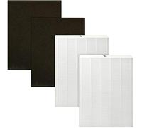 Fette Filter - Filtres purificateurs d'air compatibles avec Oreck Airinstinct 75, 100, 100, 150, 200 HEPA, contient 2 filtres HEPA et 2 filtres de rechange au charbon - Lot de 2