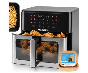 Fettfreie Heißluftfritteuse mit großem Sichtfenster Tacki AirFryer 2000W 10L