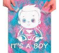 FETTIPOP Magic Art Révélation de Genre (C’est un garçon) - Toile Sable Surprise, Annonce Grossesse Originale, Baby Shower Décoration Fille, Cadeau Future Maman