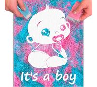 FETTIPOP Magic Art Révélation de Genre (C’est un garçon) - Toile Sable Surprise, Annonce Grossesse Originale, Baby Shower Décoration Fille, Cadeau Future Maman
