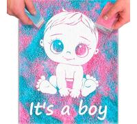 FETTIPOP Magic Art Révélation de Genre (C’est un garçon) - Toile Sable Surprise, Annonce Grossesse Originale, Baby Shower Décoration Fille, Cadeau Future Maman