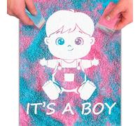 FETTIPOP Magic Art Révélation de Genre (C’est un garçon) - Toile Sable Surprise, Annonce Grossesse Originale, Baby Shower Décoration Fille, Cadeau Future Maman