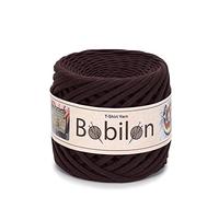 Fettuccini Zpagetti Pelote de fil pour t-shirt, crochet, tricot, cravates d'oreille, coton biologique, macramé, jersey - Chocolat chaud - 3 à 5 mm