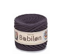 Fettuccini Zpagetti Pelote de fil pour t-shirt, crochet, tricot, cravates d'oreille, coton biologique, macramé, jersey - Nightfall - 3 à 5 mm