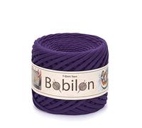 Fettuccini Zpagetti Pelote de fil pour t-shirt, crochet, tricot, cravates d'oreilles, coton biologique, macramé, jersey - Violet