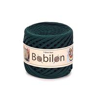 Fettuccini Zpagetti Pelote de fil pour t-shirt, crochet, tricot, cravates d'oreilles, coton biologique, macramé, jersey - Vert outremer