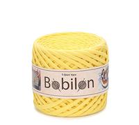Fettuccini Zpagetti Pelote de fil pour t-shirt, crochet, tricot, cravates d'oreilles, coton biologique, macramé, jersey - Jaune