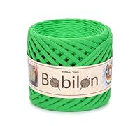 Fettuccini Zpagetti Style - Fil pour t-shirt - 7-9 mm - Pour crochet, tricot - Pelote de fil bio - Pour macramé - Fil à ruban - 100% coton - Jersey - Vert pomme